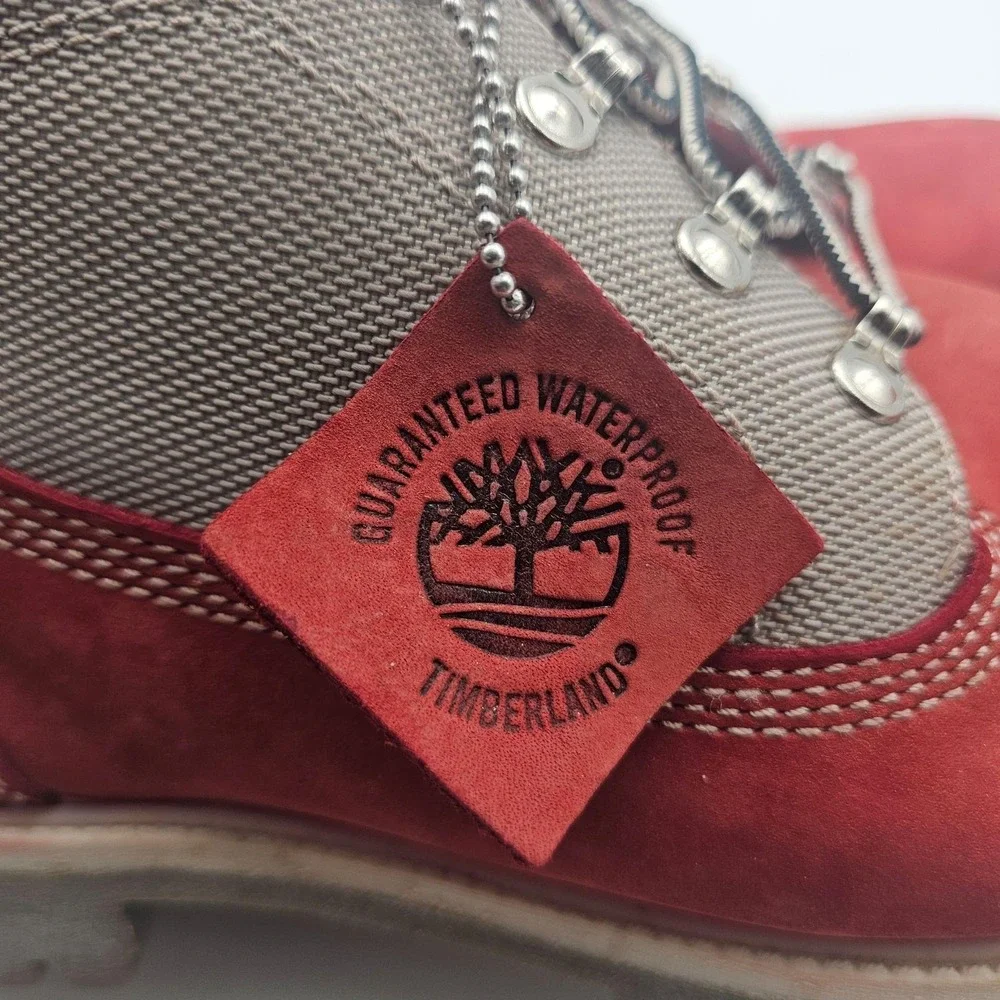Timberland Boots Mens Size 11.5 Red Waterproof Hiking Trail Outdoor 13054